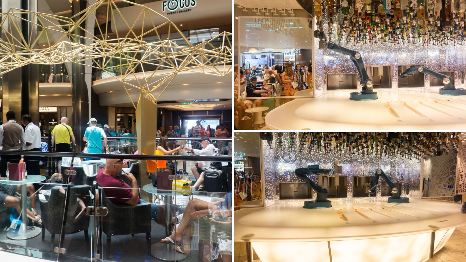 Bionic Bar and Rising Ride Bar onboard the Harmony of the Seas.