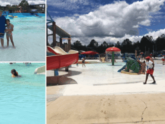 Kids playing at Gulf Islands Water Park in Gulfport, Mississippi