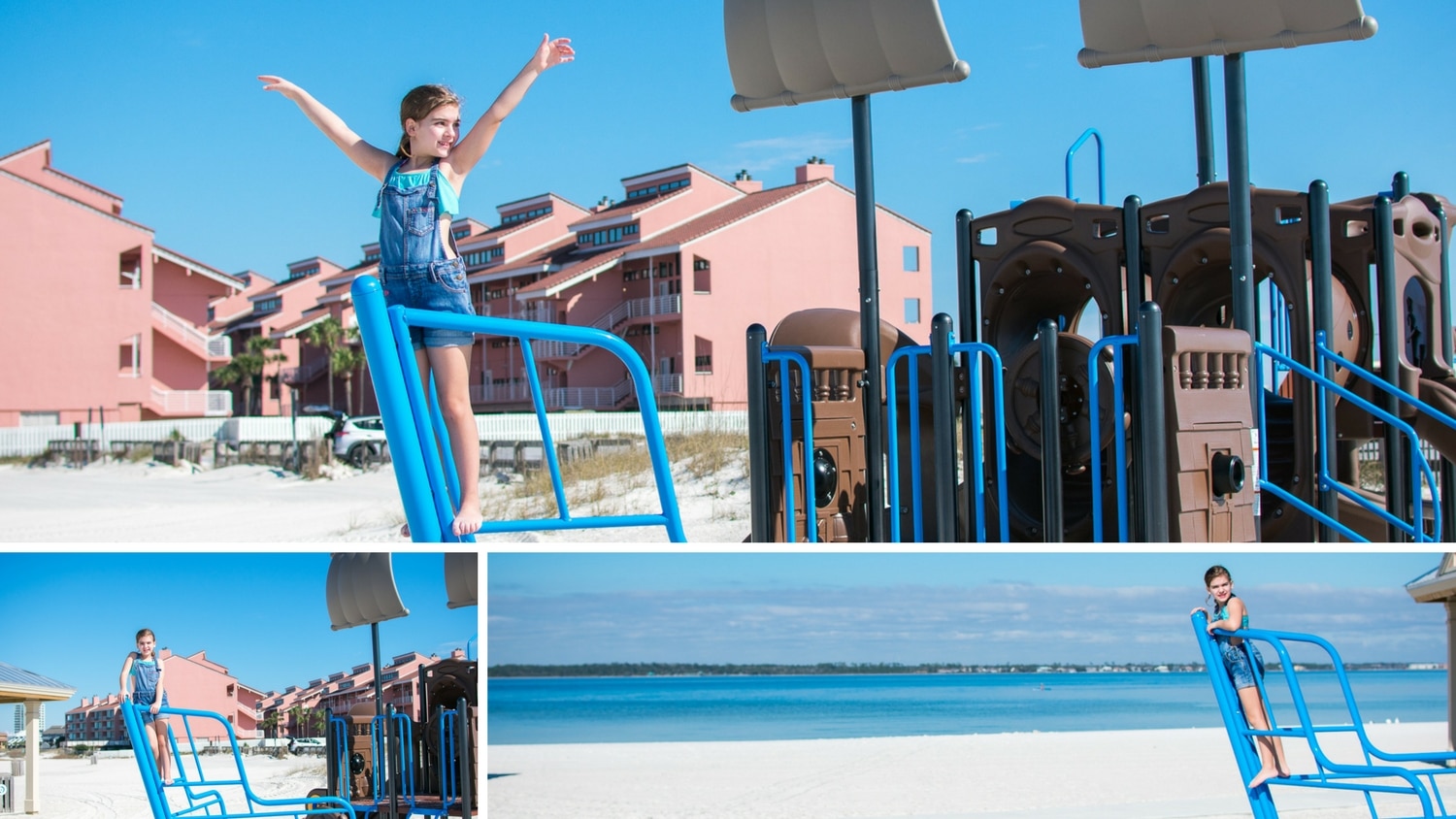 Playground on Pensacola Beach with Pirate ship play structure