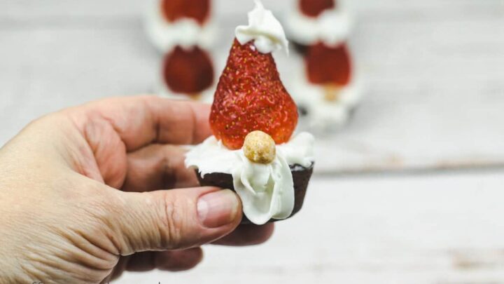 These cute Gnome Brownie Bites are a great after school snack for the kids