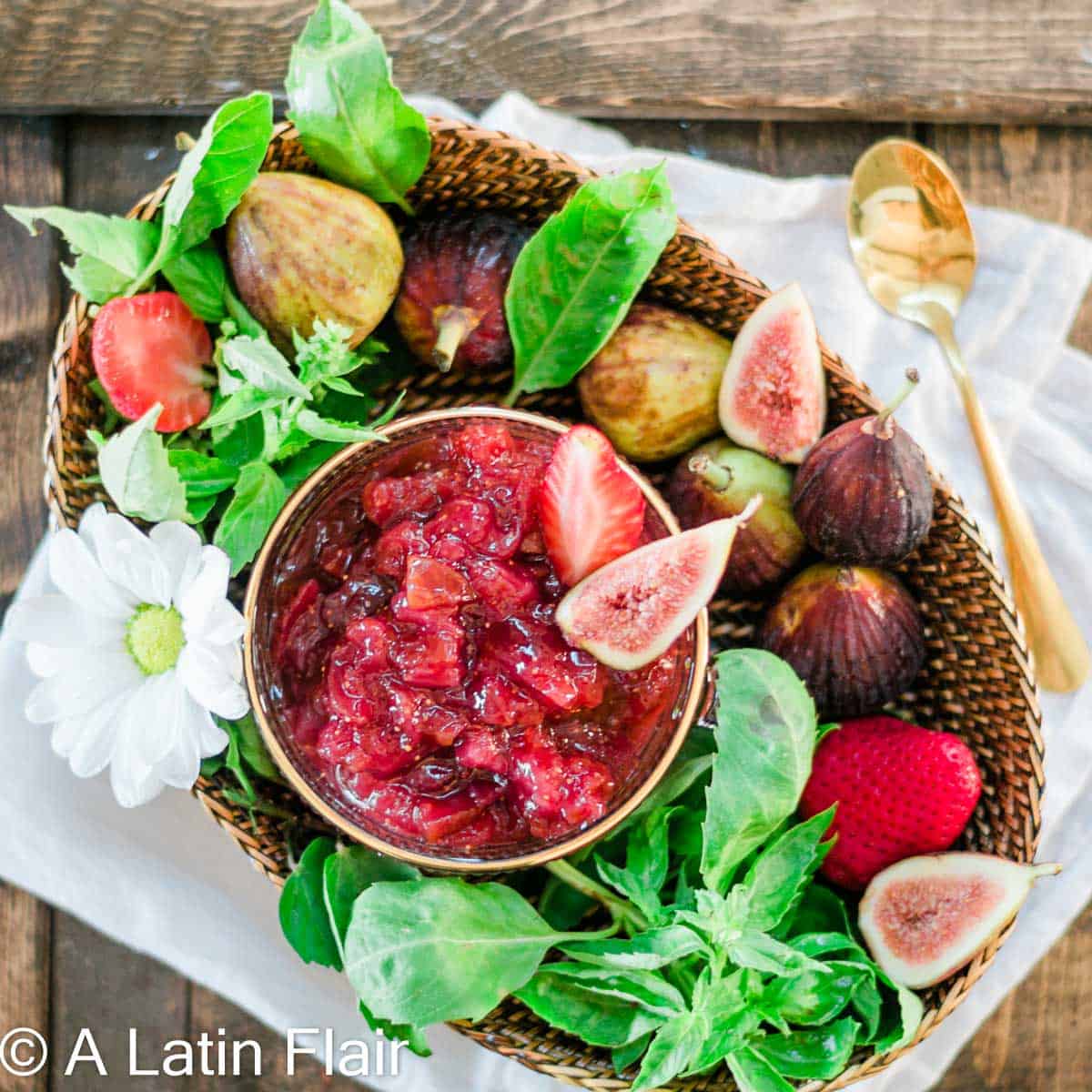 homemade Strawberry fig preserves recipe FEATURED