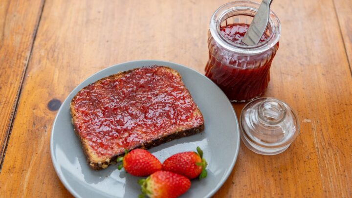 homemade freezer strawberry jam 18 scaled 1