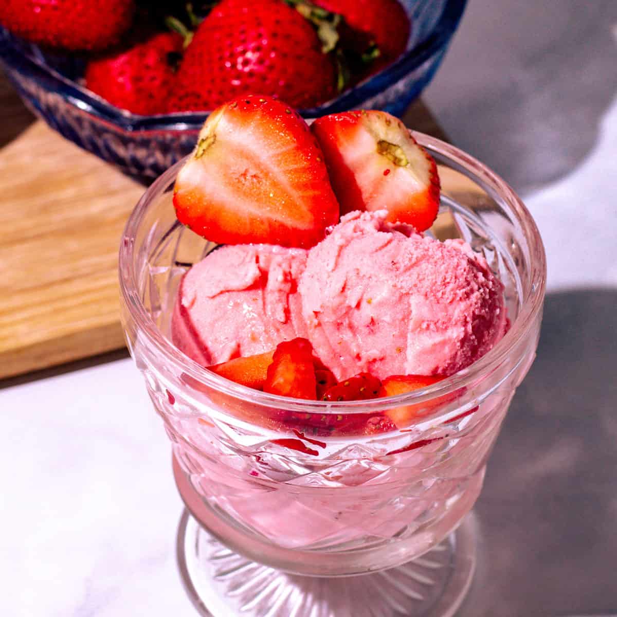ninja creami strawberry ice cream featured