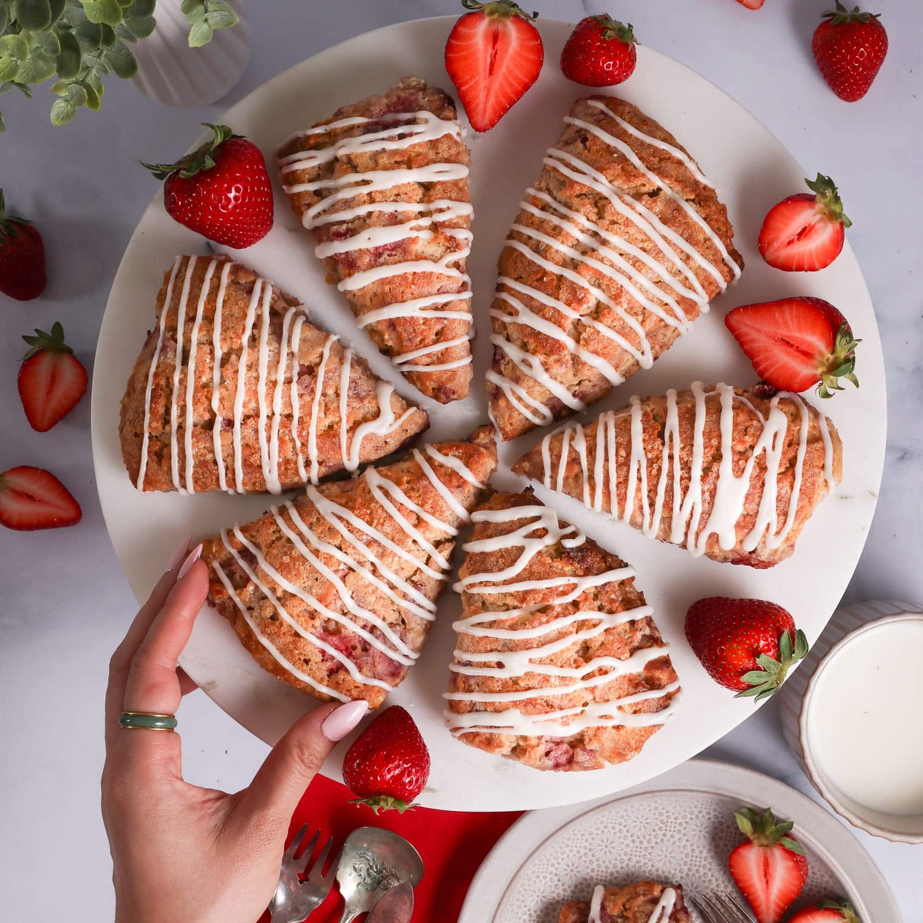 sourdough strawberry scones