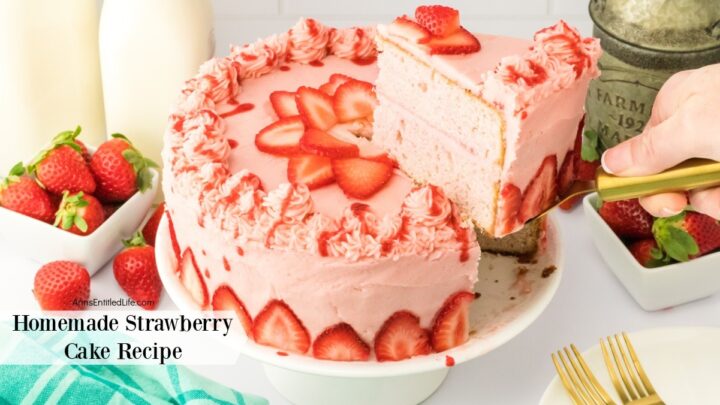 strawberry cake recipe photo