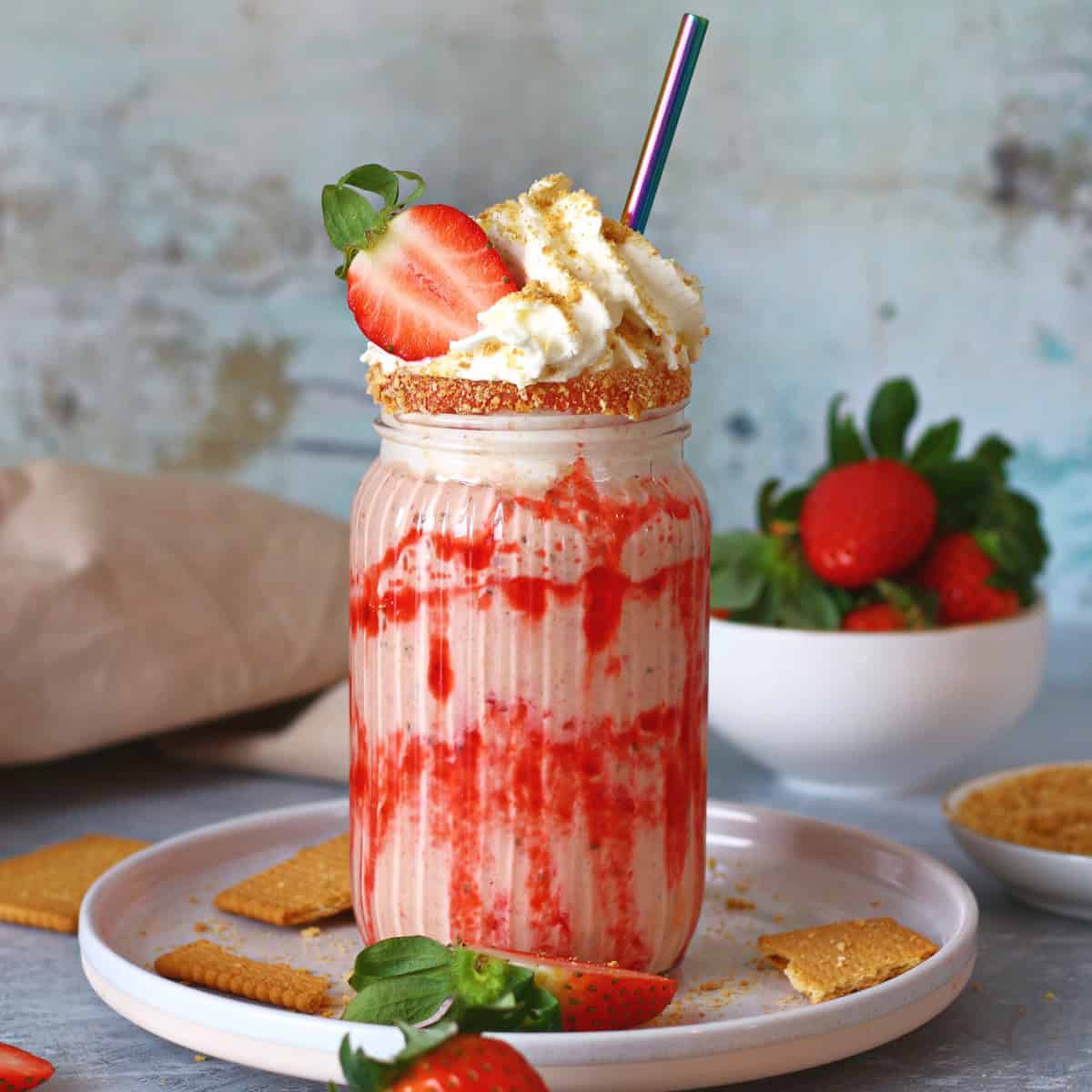 strawberry cheesecake milkshake recipe
