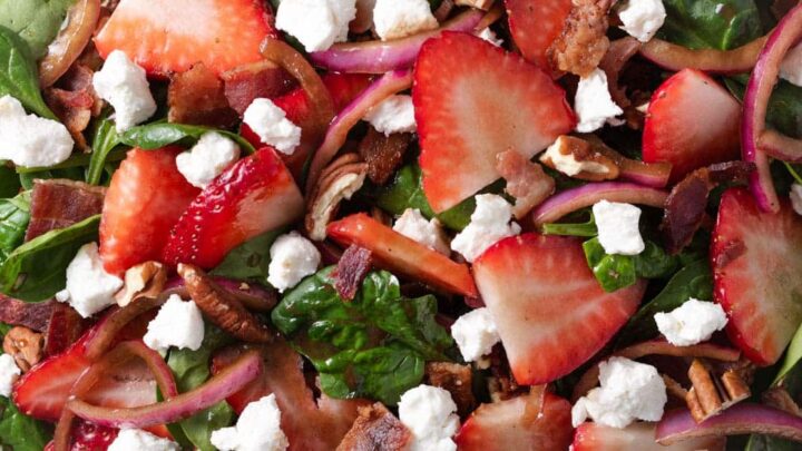 strawberry goat cheese salad spinach m 3