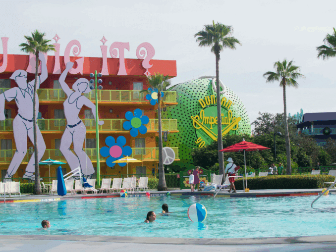 The pool at Pop Century Resort, Walt Disney World