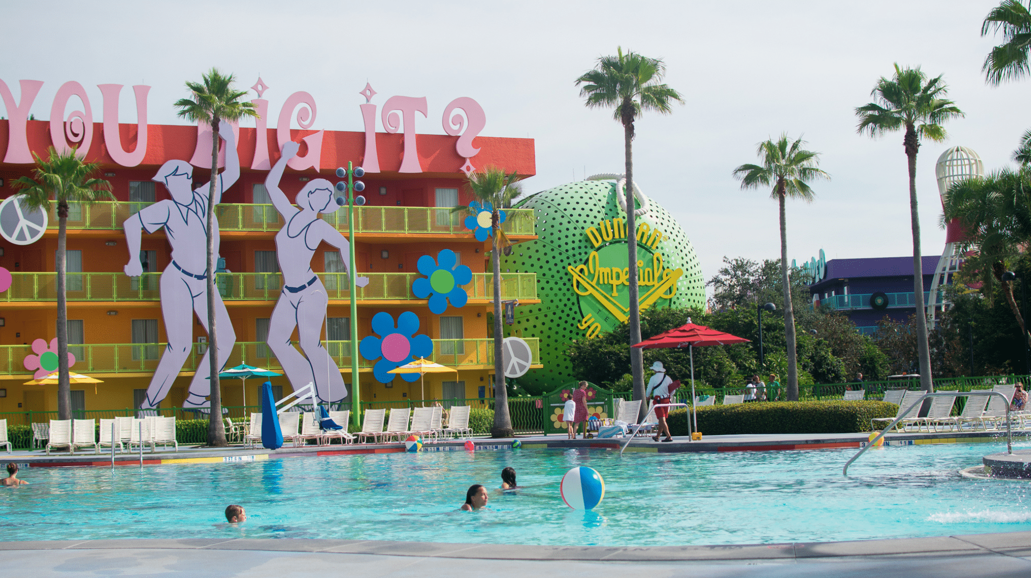 The pool at Pop Century Resort, Walt Disney World 
